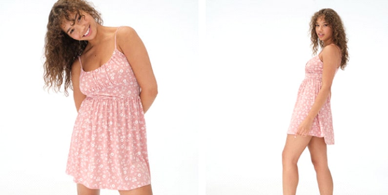  Floral Scoop-Neck Ruched Fit & Flare Dress